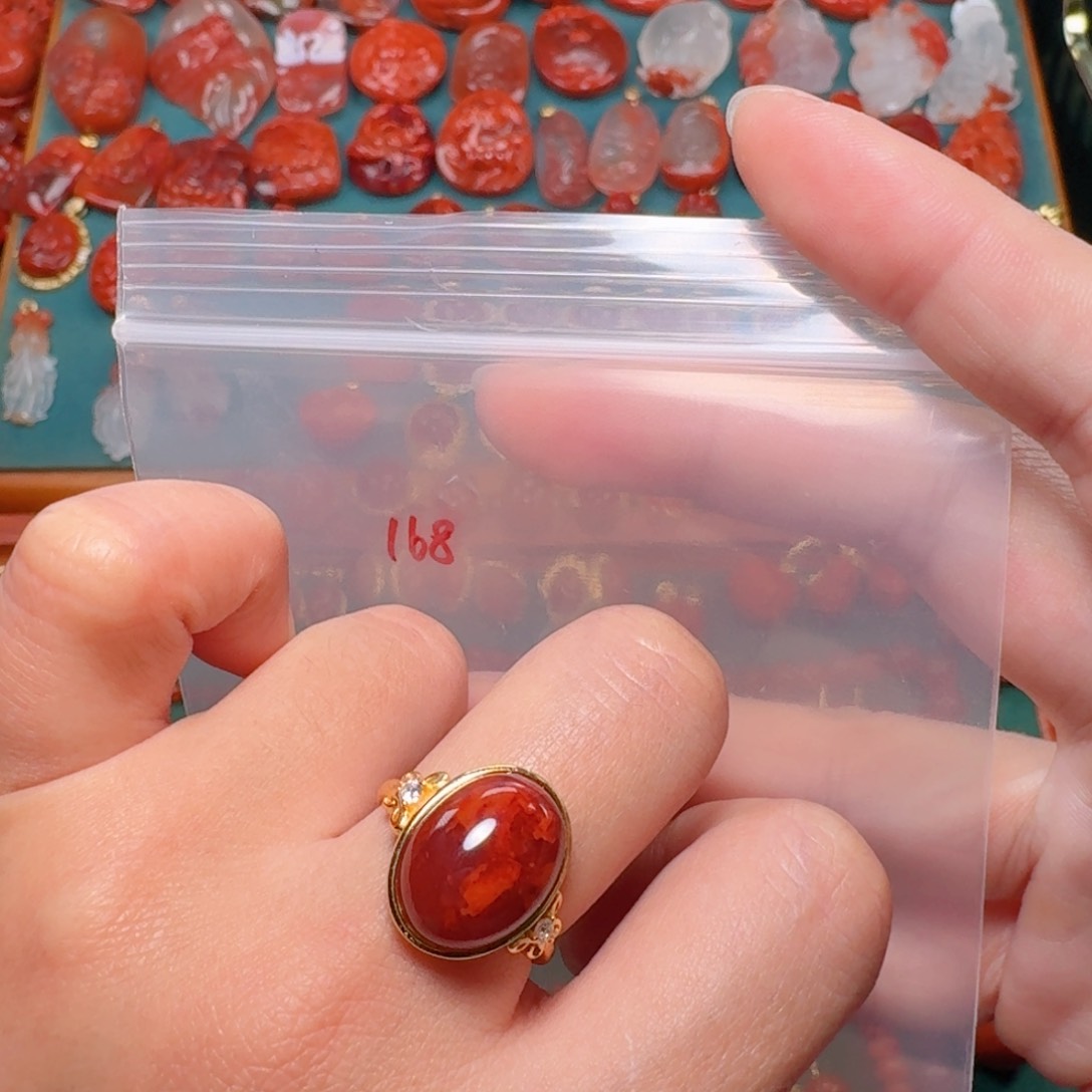 南红玛瑙南红银S925镶嵌