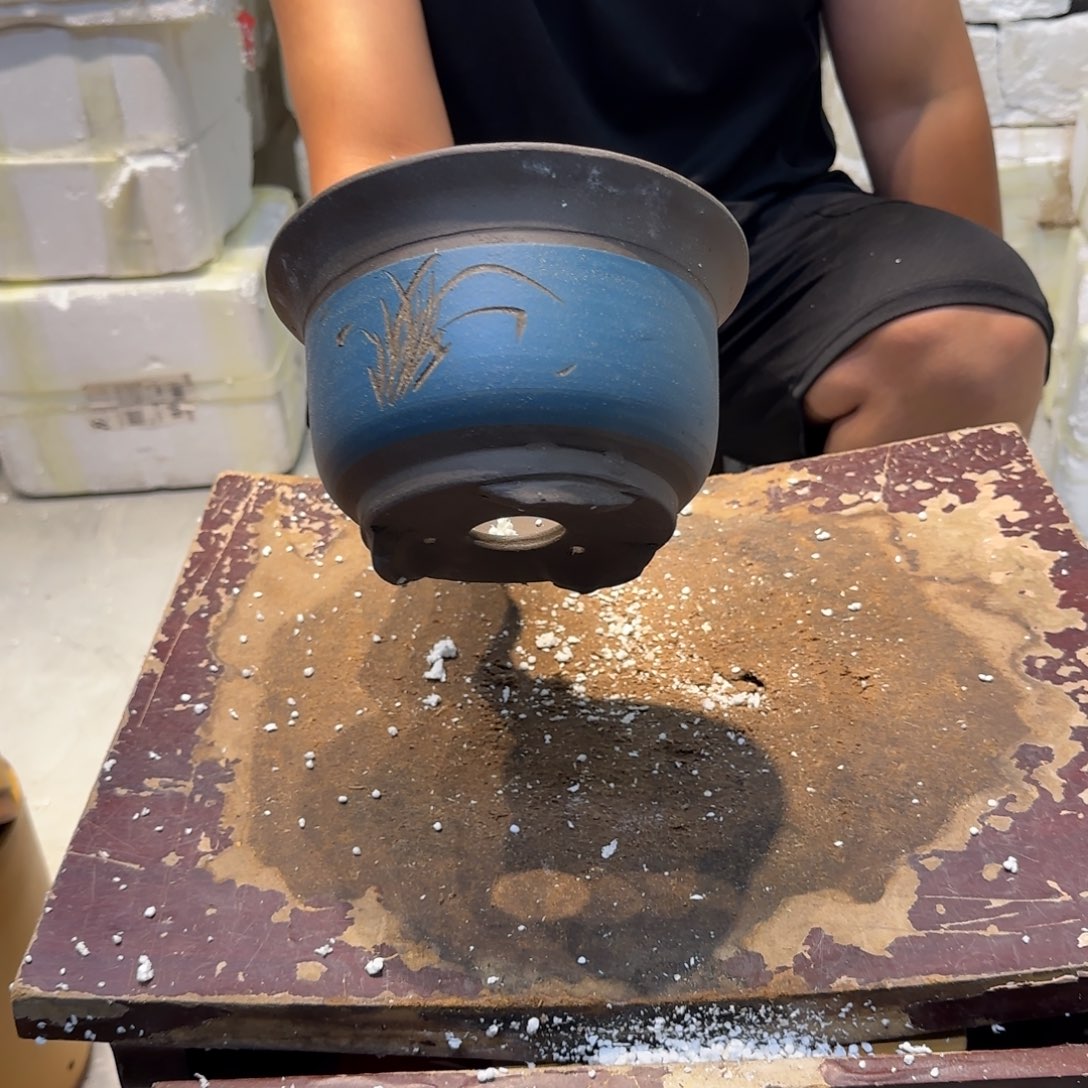 紫砂花盆口径14.10口径