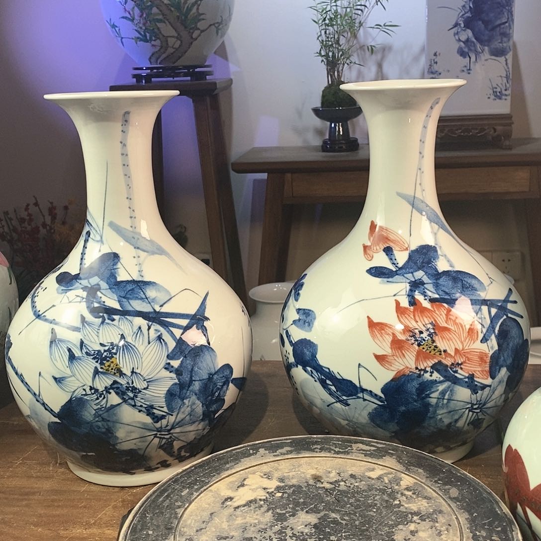 【闪购商品】景德镇陶瓷家用摆件和**尘