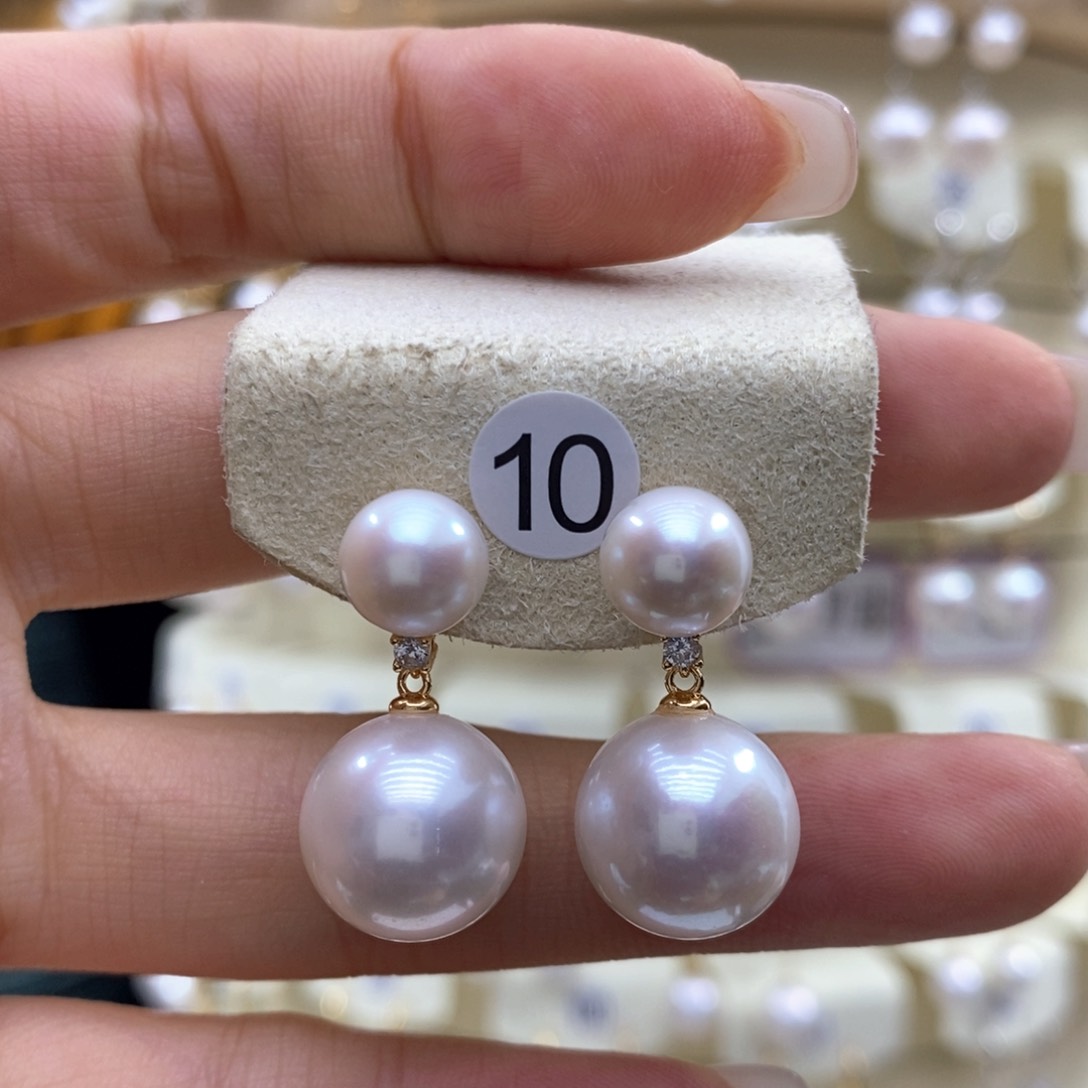 淡水珍珠耳饰银S925镶嵌