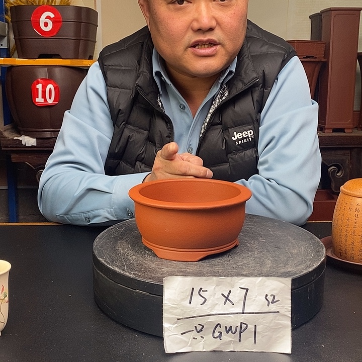 紫砂花盆货号一只GWP1