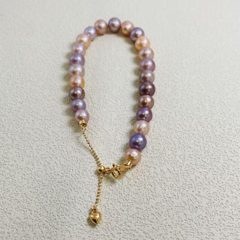 淡水珍珠 混彩糖果手链 C189