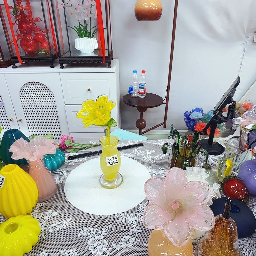 1花1瓶安妮家居琉璃摆件不完美