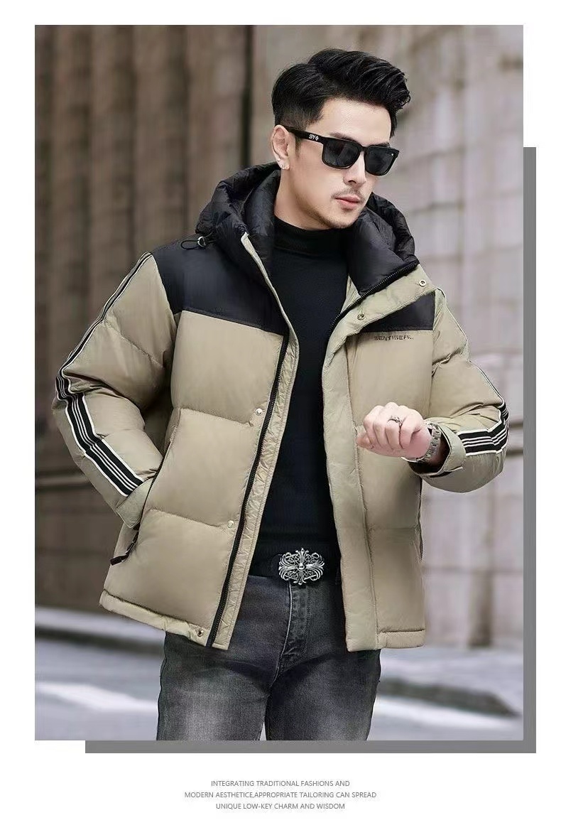 1-TFOK男装冬季中长款商务休闲加厚保暖防寒服