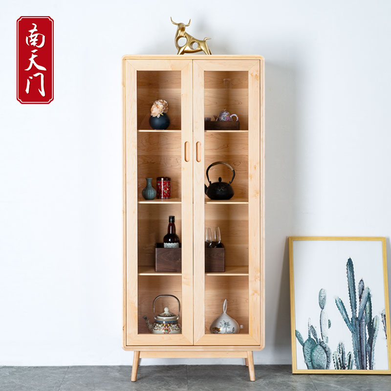 （精致双门）南天门家具 北美硬枫木双门酒柜小衣柜 70 38 165