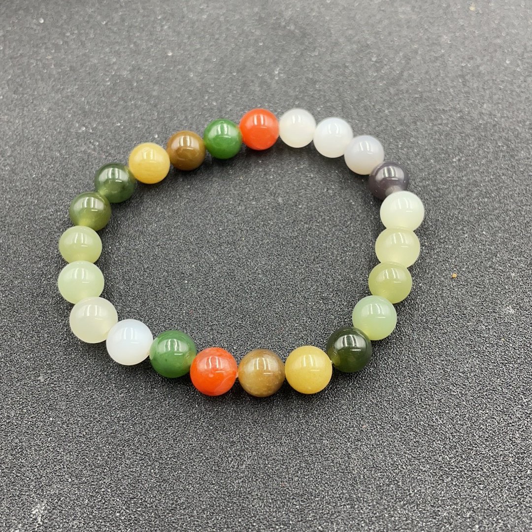 BY0314FPXQ标113 和田玉多宝手串