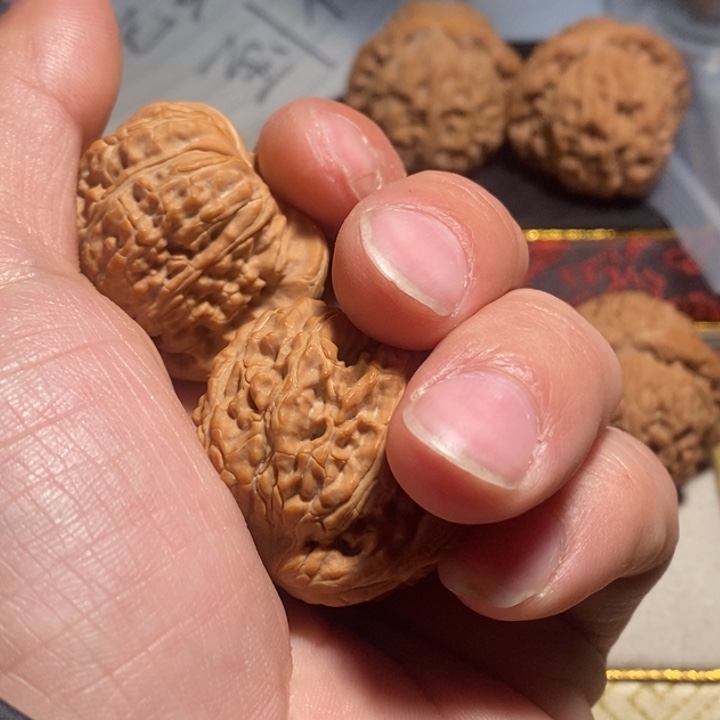 文玩核桃把件平**福核桃