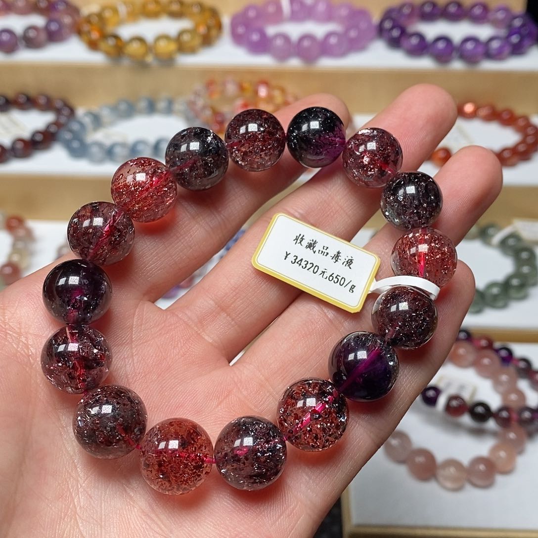 水晶手串未镶嵌毒液超七13.5