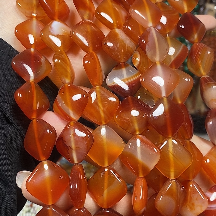 玛瑙/玉髓未镶嵌珠宝半成品玛瑙卡20mm一条