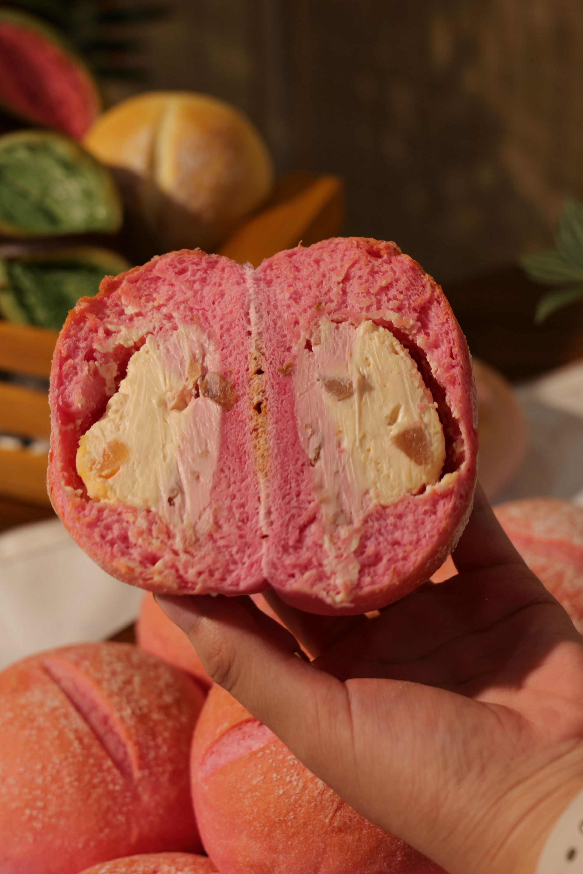【顺丰包邮】面包geigei手作白桃茉莉欧包