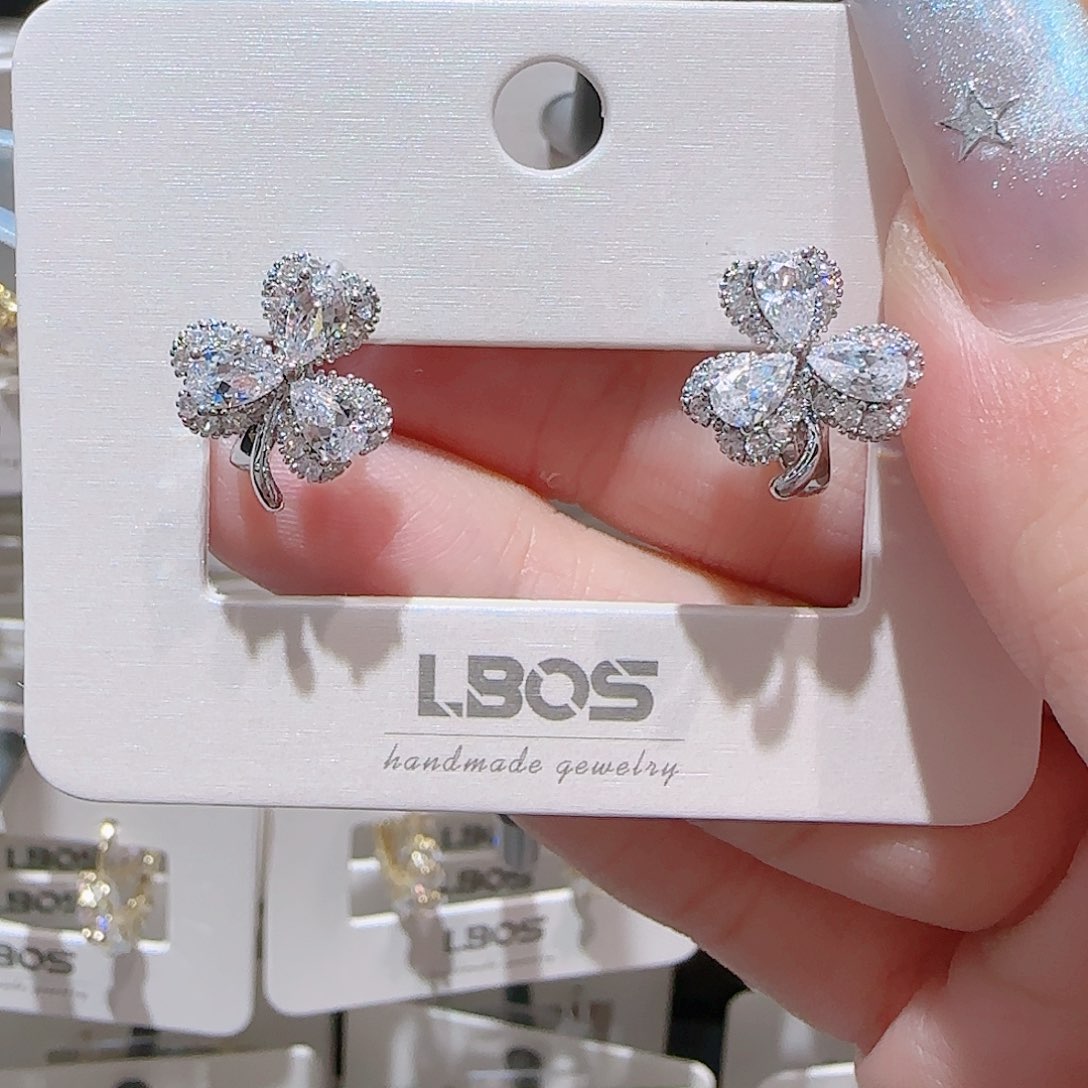 铜合金925银锆石耳环