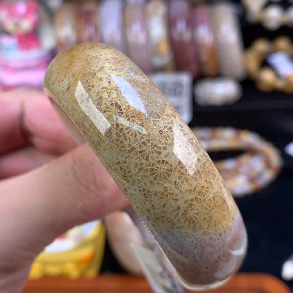 【闪购商品】颈饰未镶嵌硅化珊瑚（珊瑚玉）104号爆闪蕾丝55.9圈