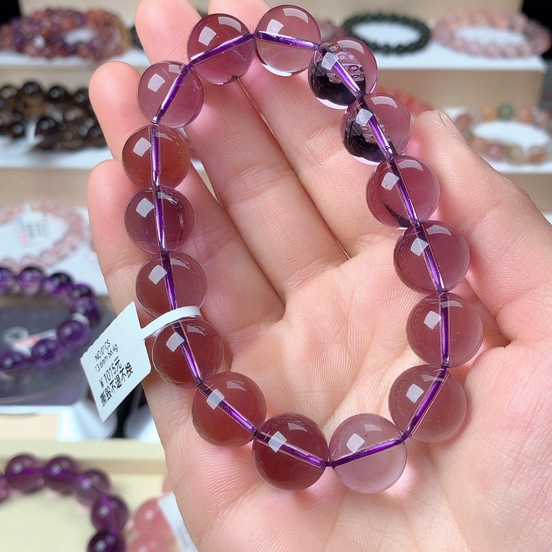 水晶手串未镶嵌紫水晶