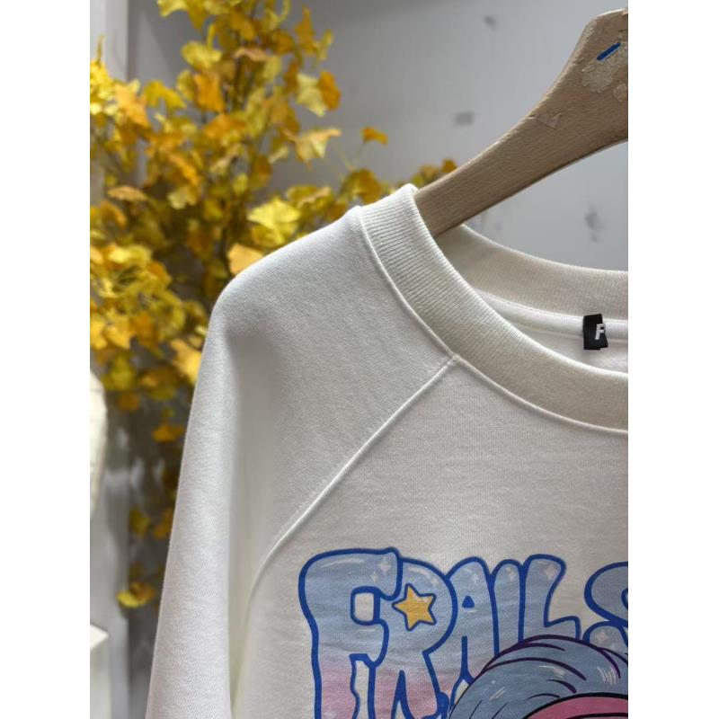 【轻奢】时尚百搭美少女图案T恤长袖加绒卫衣 ZK160