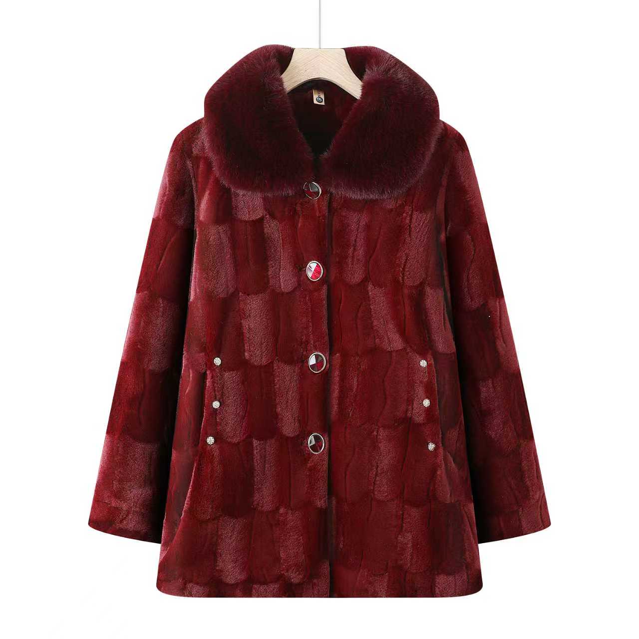 10826-加绒中老年女装厚款冬装秋冬婆婆冬天服装妈妈装【康燕】