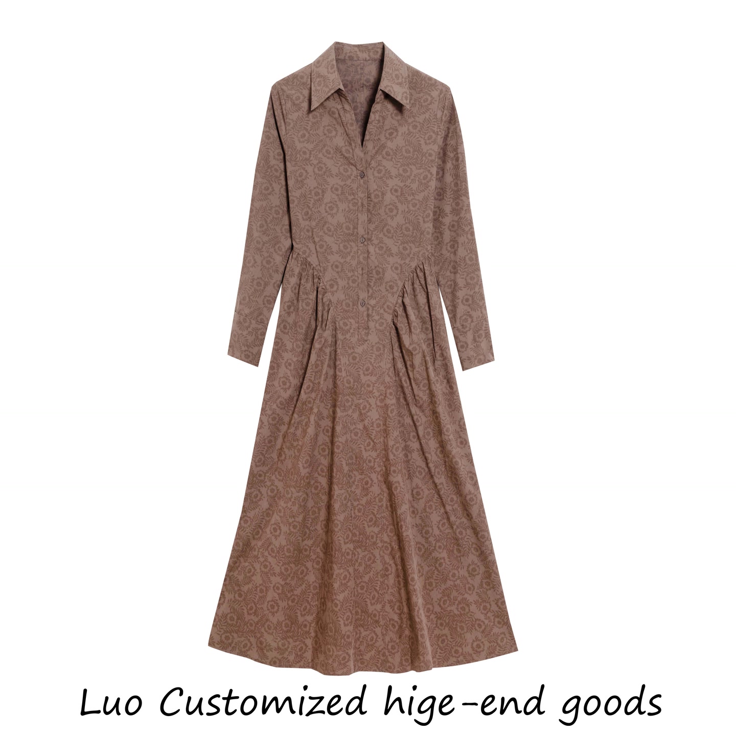 显瘦长袖休闲收腰女装连衣裙zy2332衣长约120cm