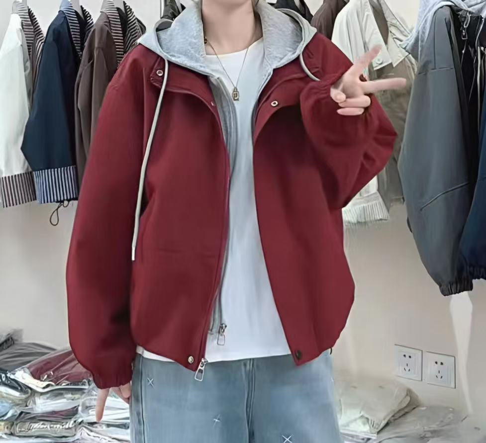 Y1046红加绒假两件冬季厚款外套1169