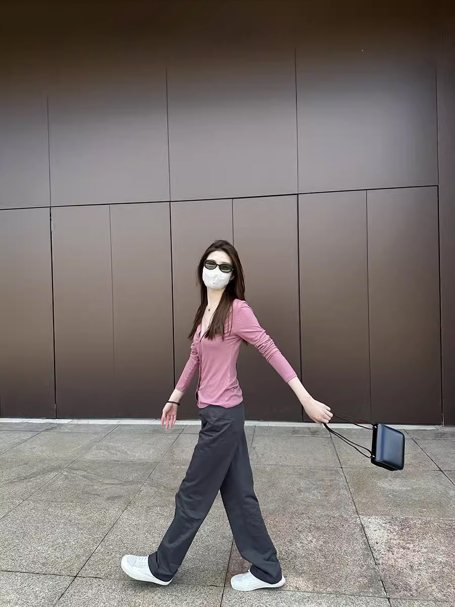 Yvonne Casual灰色工装裤女2025新款美式复古高腰显瘦夏季休闲裤