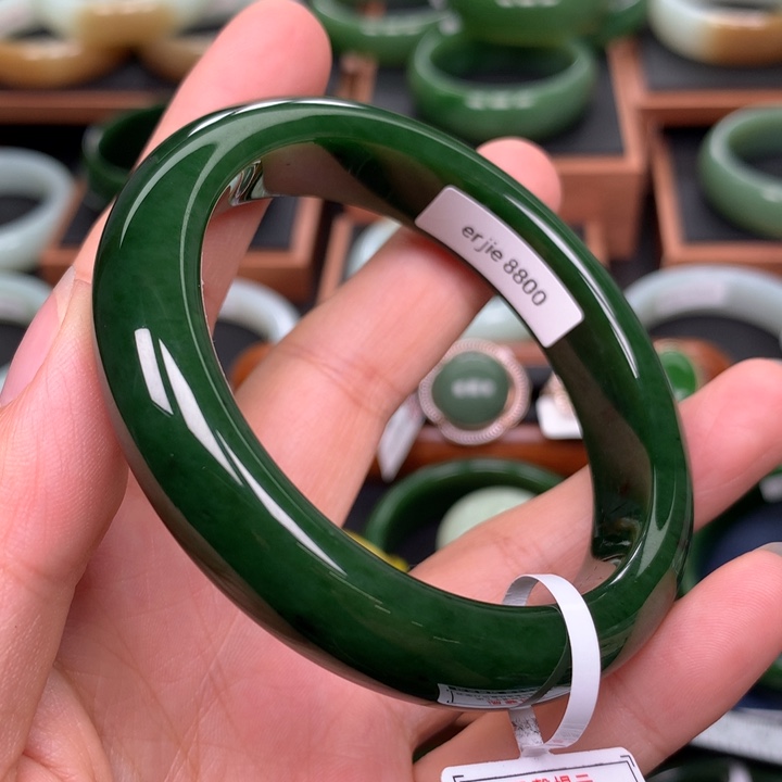 和田玉（碧玉）手镯未镶嵌58