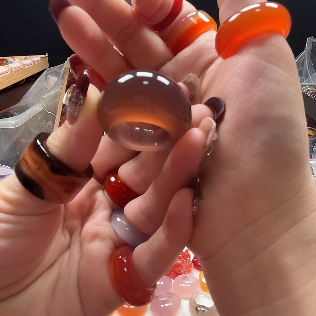 用***4玛瑙/玉髓未镶嵌戒指