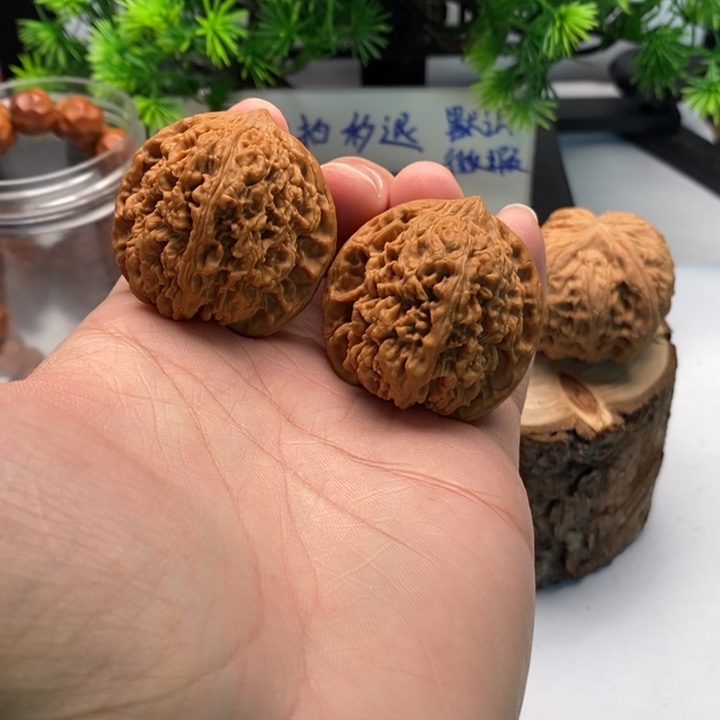 吊坠文玩核桃38微修满天星
