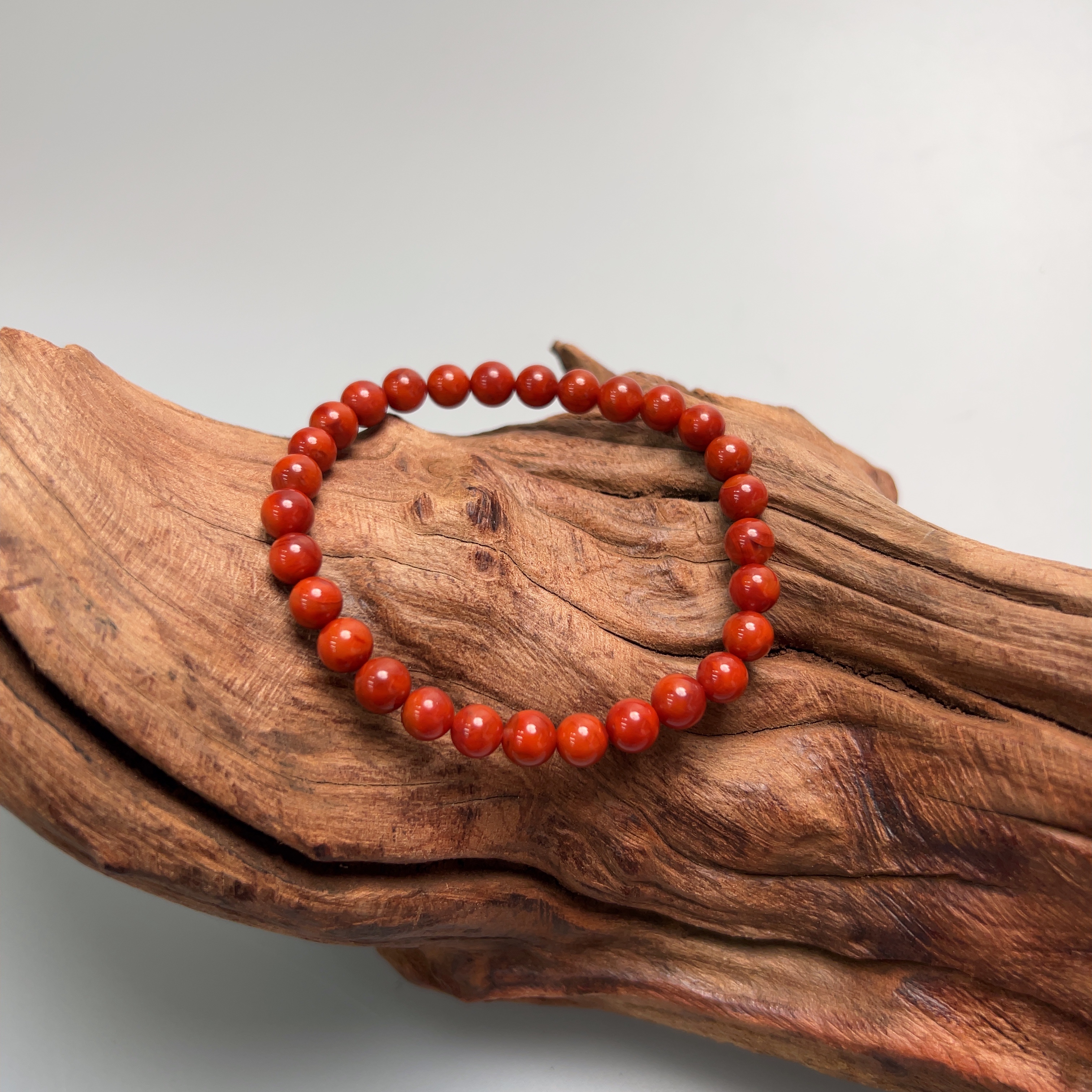 南红玛瑙圆珠手串6.5-7mm