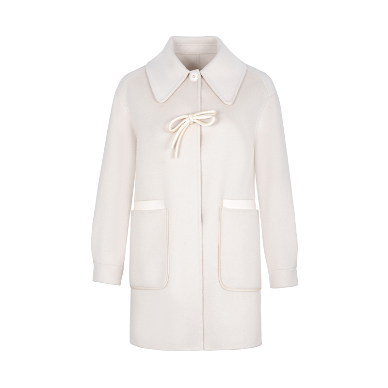 NCM女装2024冬季新款双面呢一手长A版落肩双面呢大衣34556