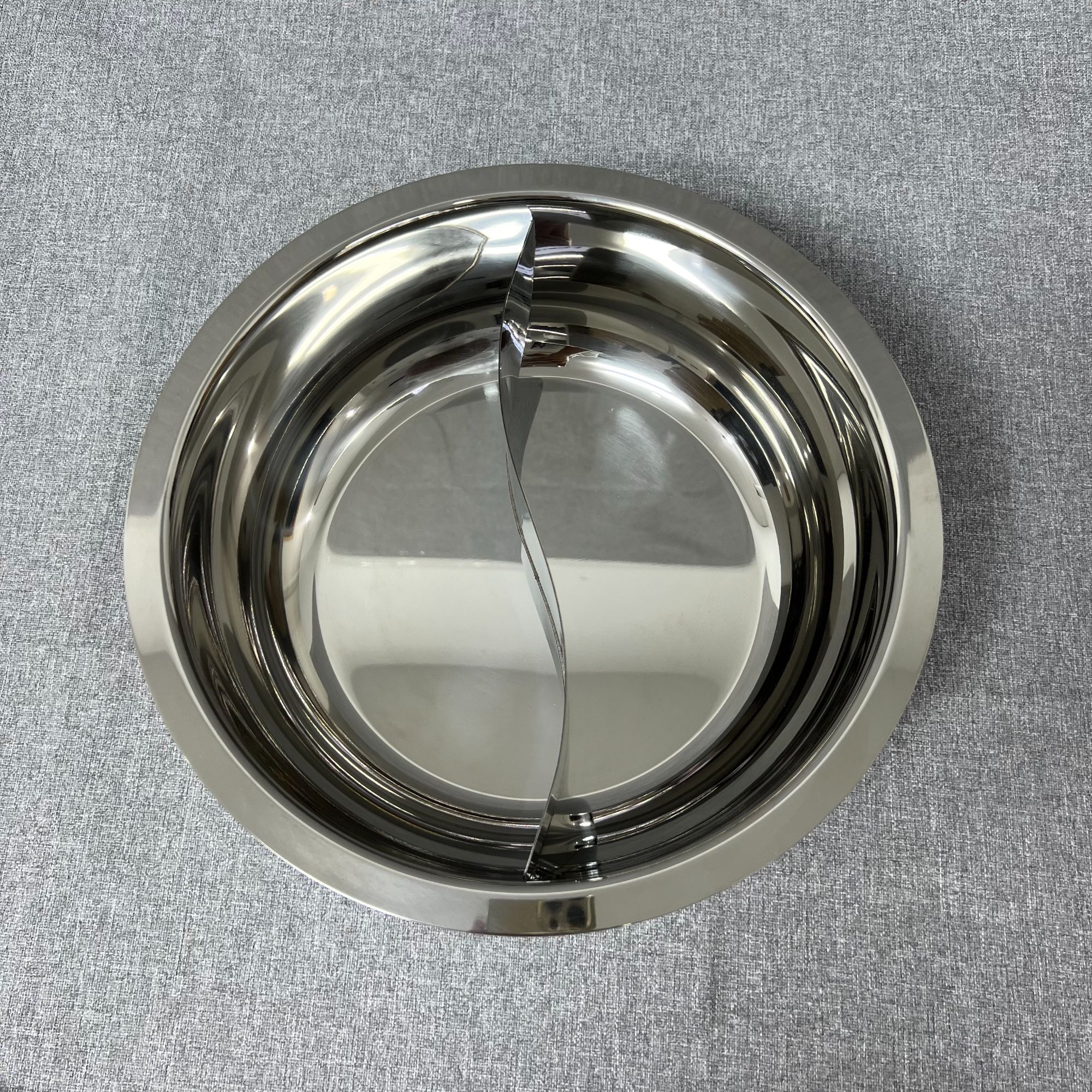 4-009 不锈钢鸳鸯盆 宽边多用盆 30*10cm 重约1.81KG