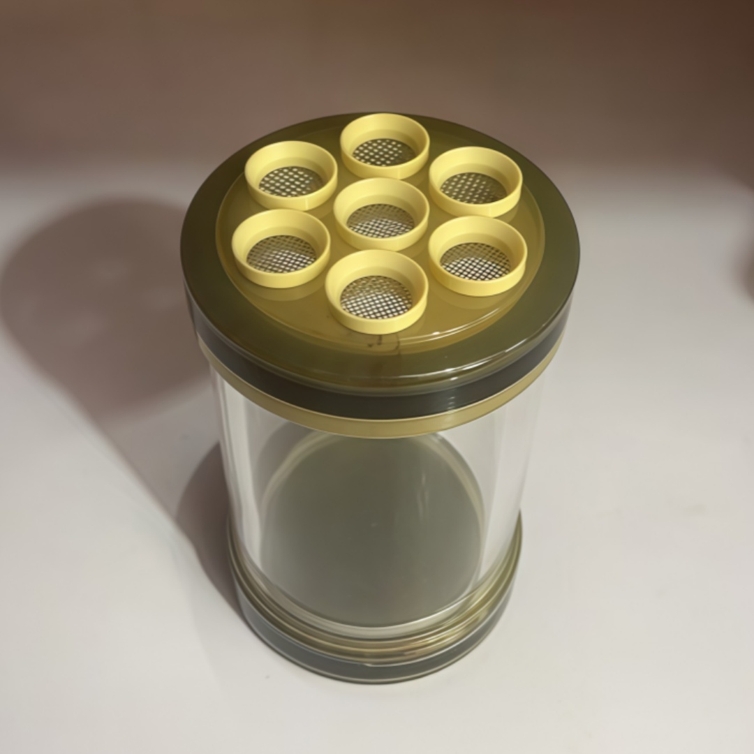 仿牛角无痕三拼60口径蝈蝈罐（带簧）直径60mm 高度100mm