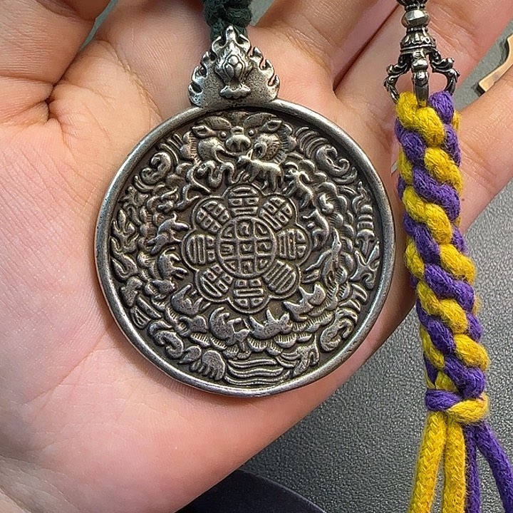 爽***风铜铁合金类九宫八卦牌