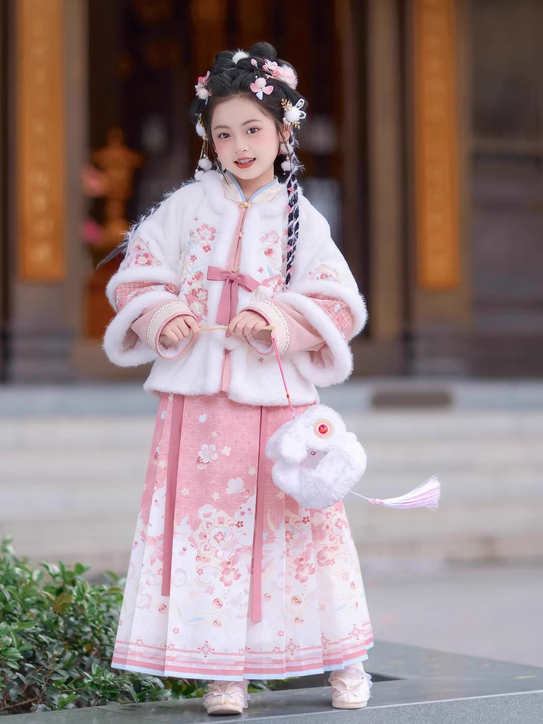 女童汉服2026冬季新款儿童新中式国风明制马面裙套装小女孩唐装