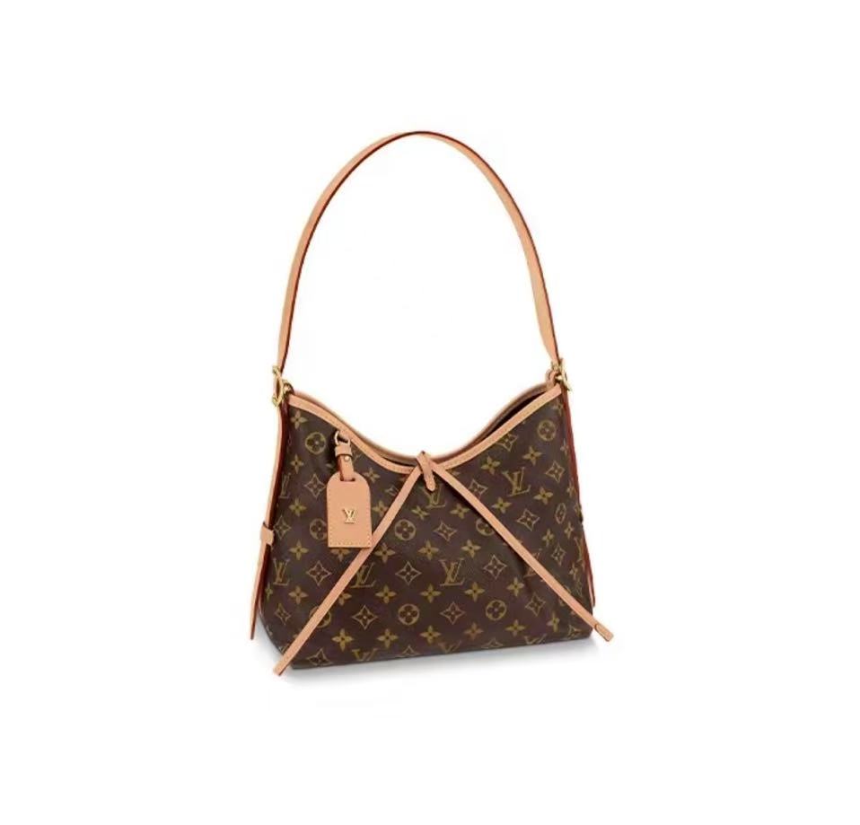 99新LV/LouisVuitton 经典老花 涂层手提单肩包6