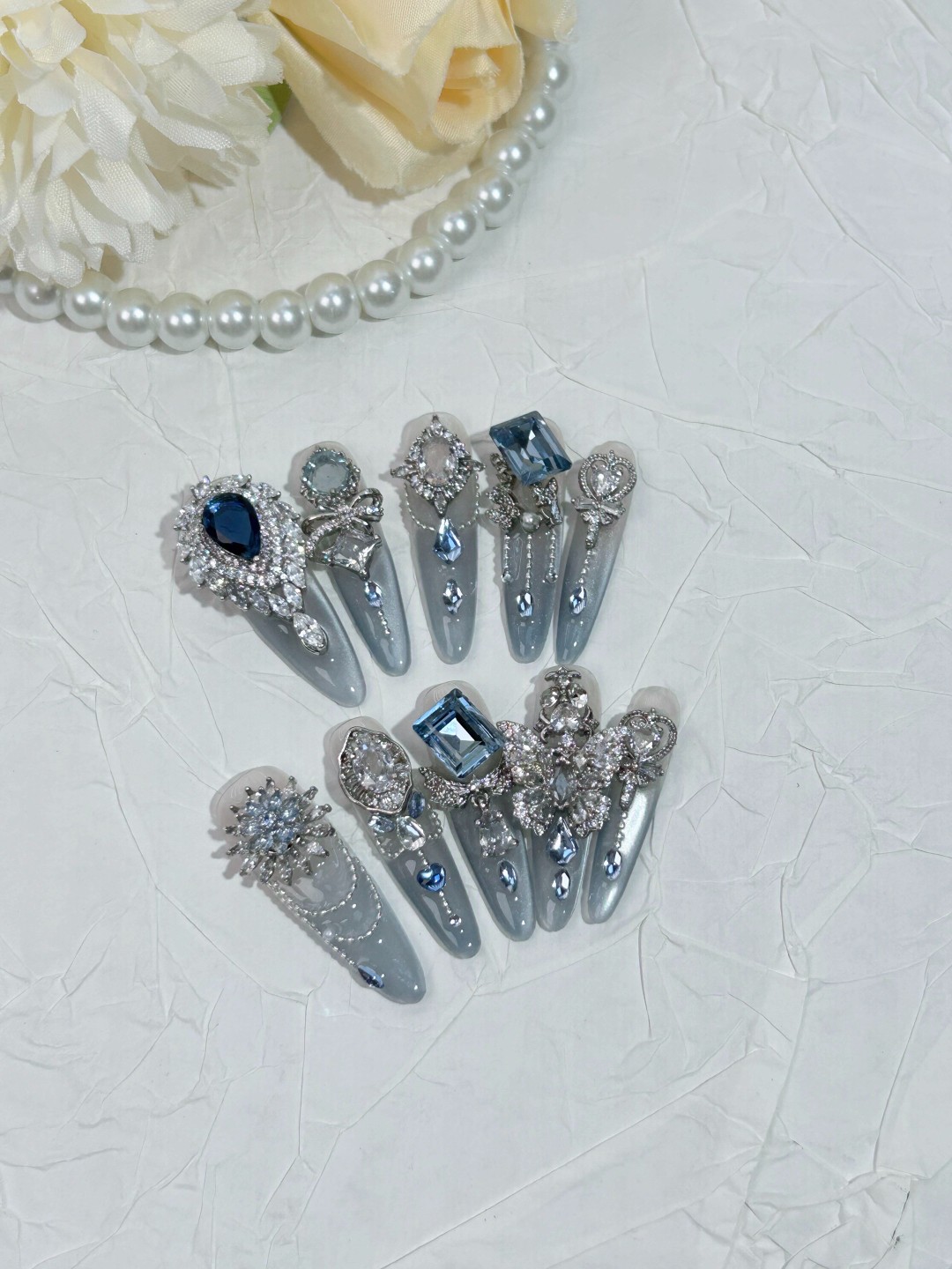 （冰川北）满锆重工小旋风奢华纯手工气质女神穿戴甲穿戴式冰透