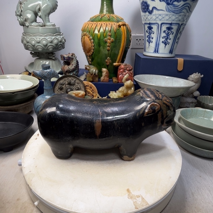 摆件酥*介休窑口瓷枕摆件1