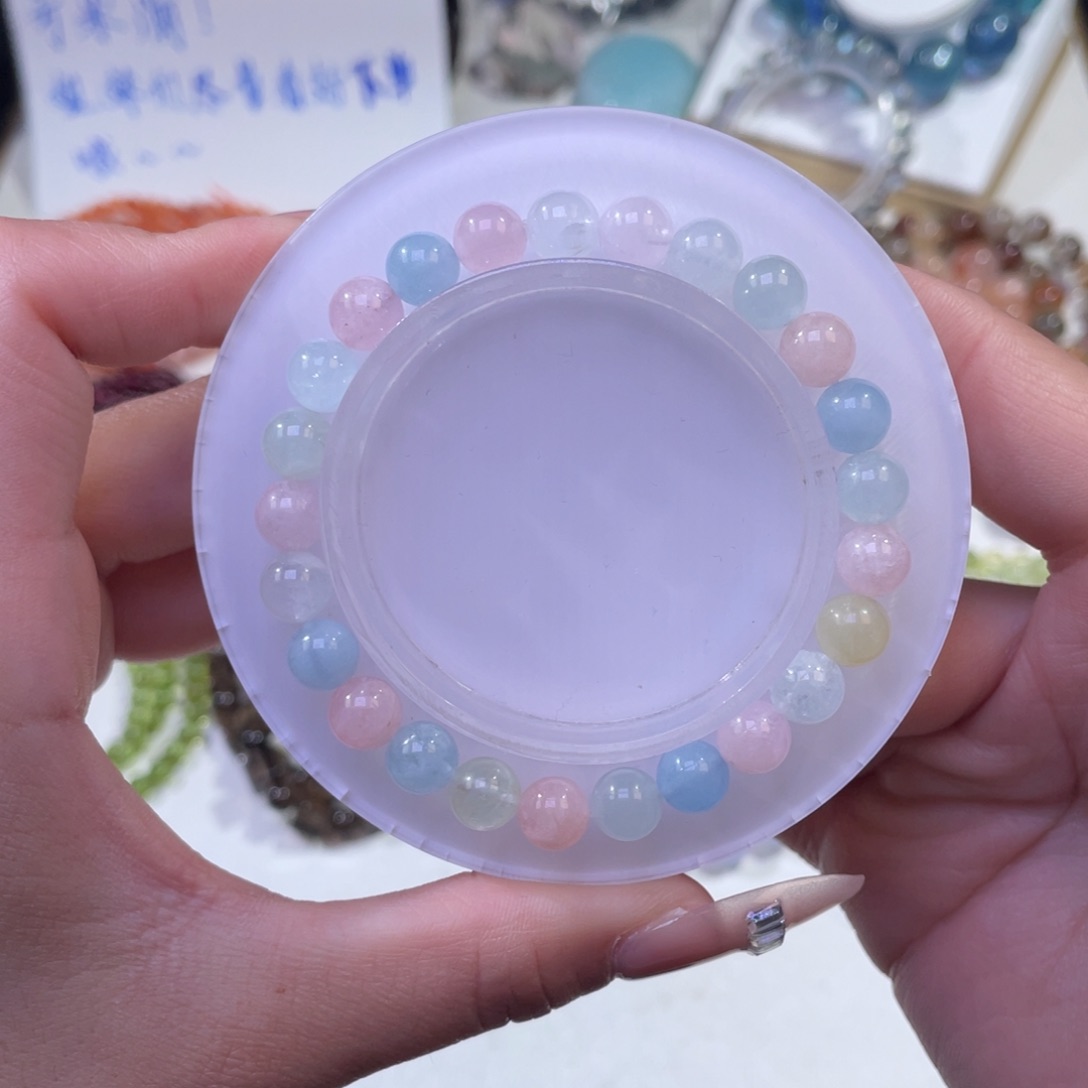 未镶嵌手链水晶马卡龙彩摩根7+