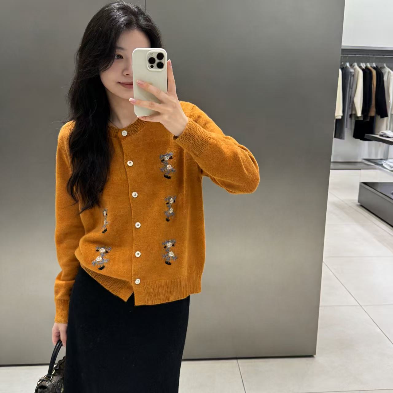 胸102-10长565（部分无三标介意勿拍）重工刺绣气质上衣XY 5099