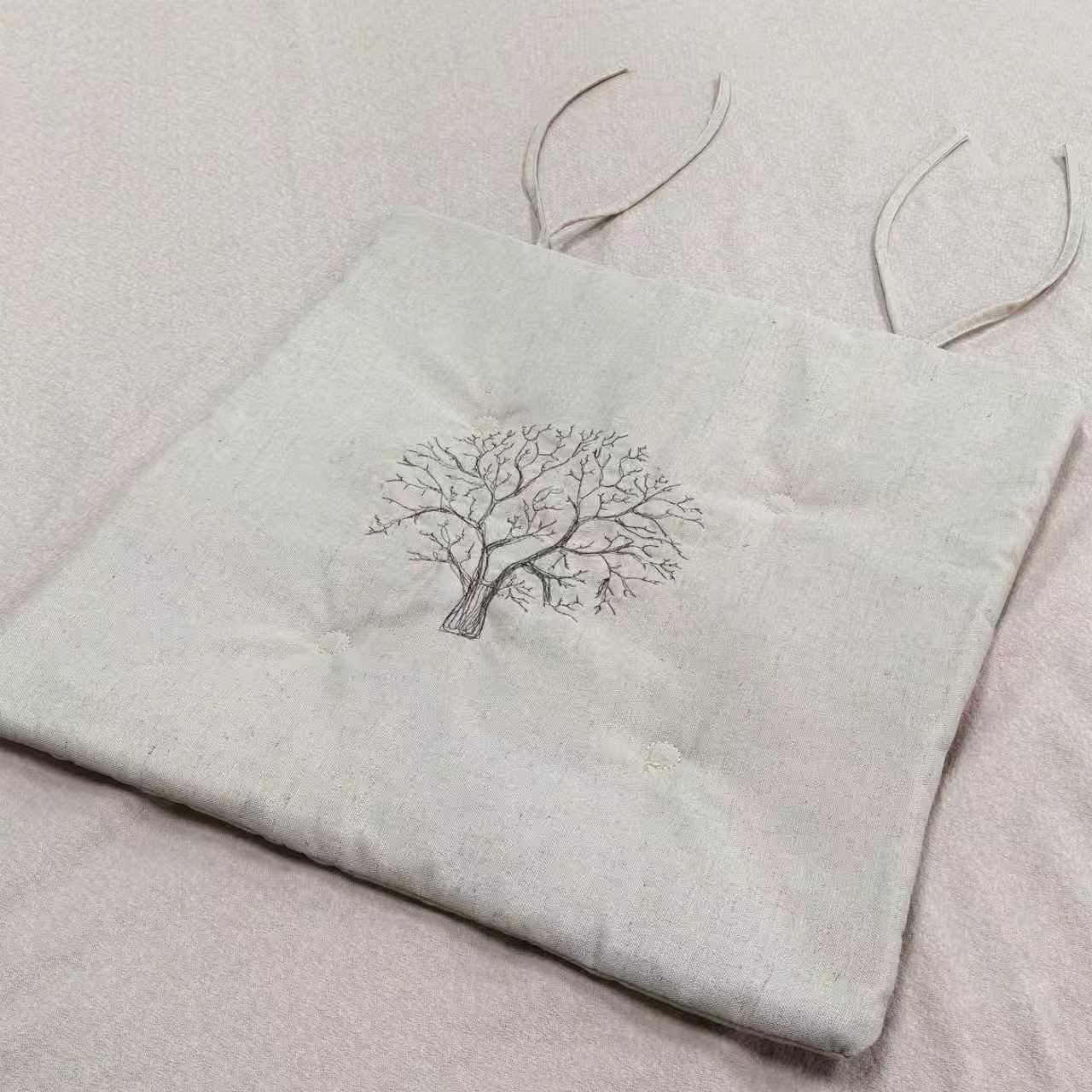 罗布麻发财树--方形坐垫45*45