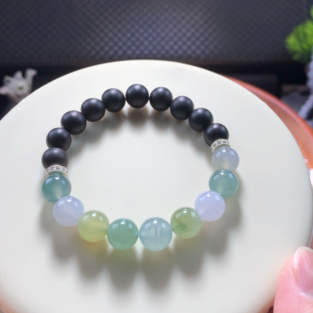 翡翠手链未镶嵌莫奈花园