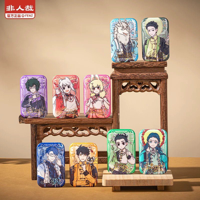 【代拆】正版非人哉风华绮匣系列徽章盲盒色纸镭射票透卡动漫吧唧