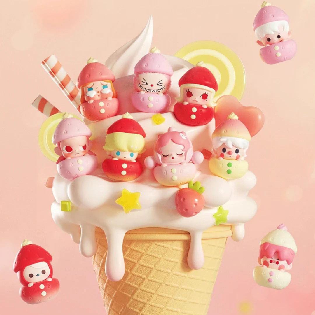 【明款可打孔】正版草莓系列萌粒diy手机链