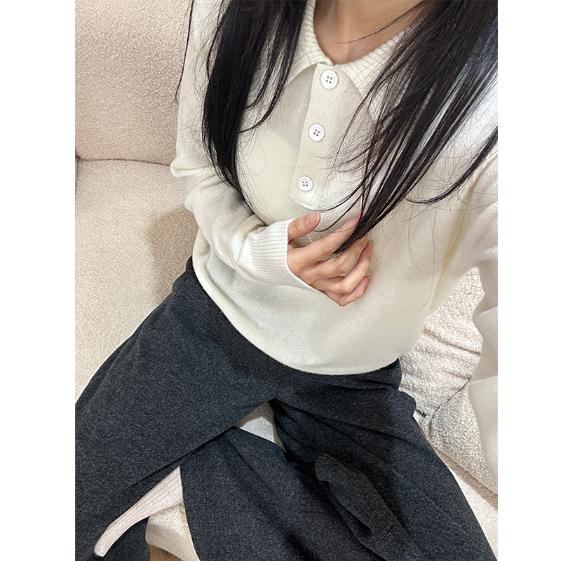 2503新款100%羊毛打底衫时尚显瘦翻领秋冬保暖