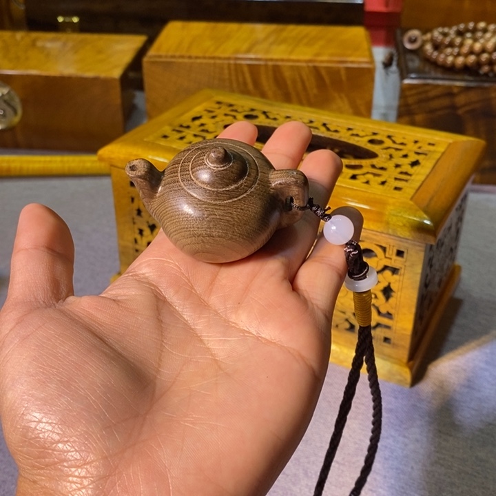 金丝楠金丝楠阴沉木把把壶