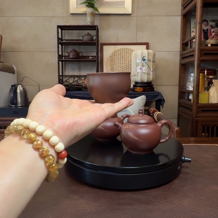 茶壶紫砂1*天青小茶杯