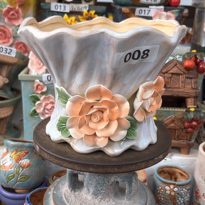 紫砂花盆粗陶材质多肉花盆