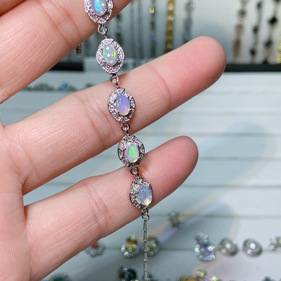 绿水晶戒指银S925镶嵌