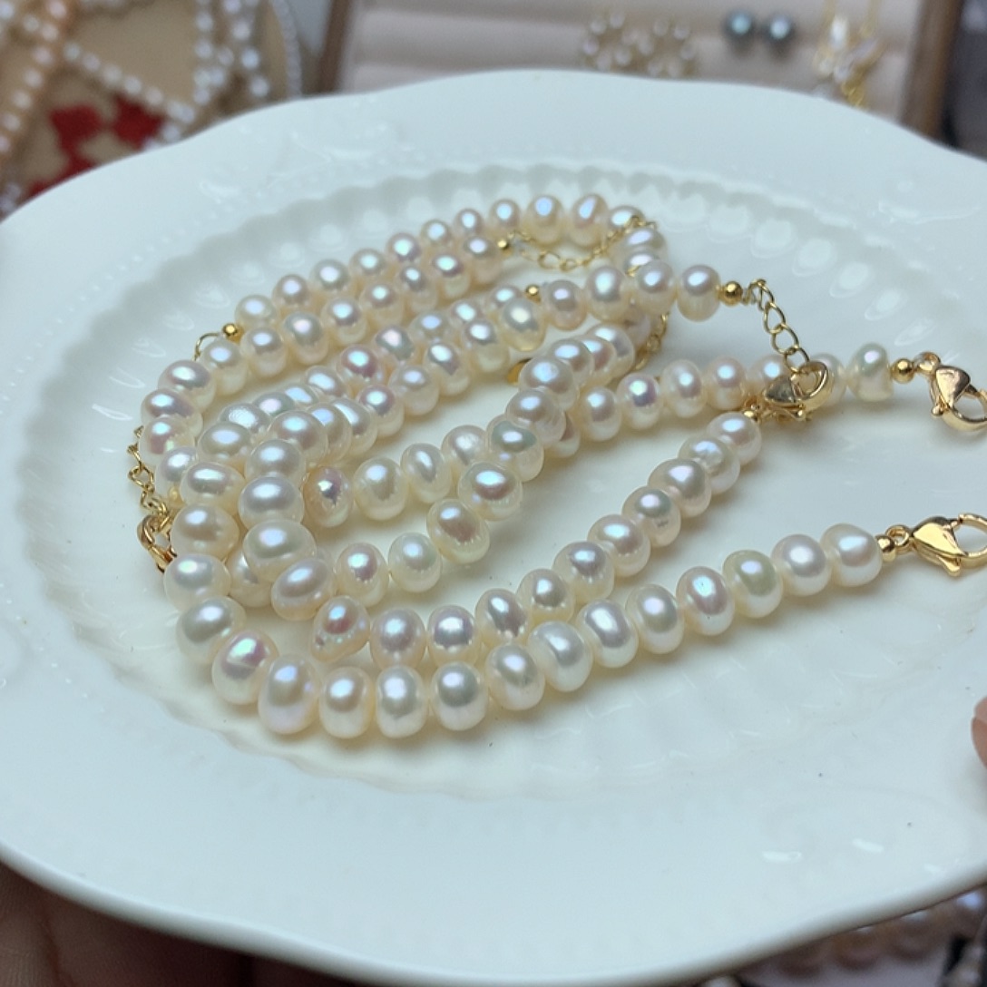 淡水珍珠6-7未镶嵌sl4手链