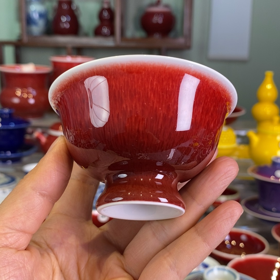 清欢雅玩原矿郎红玉兰杯