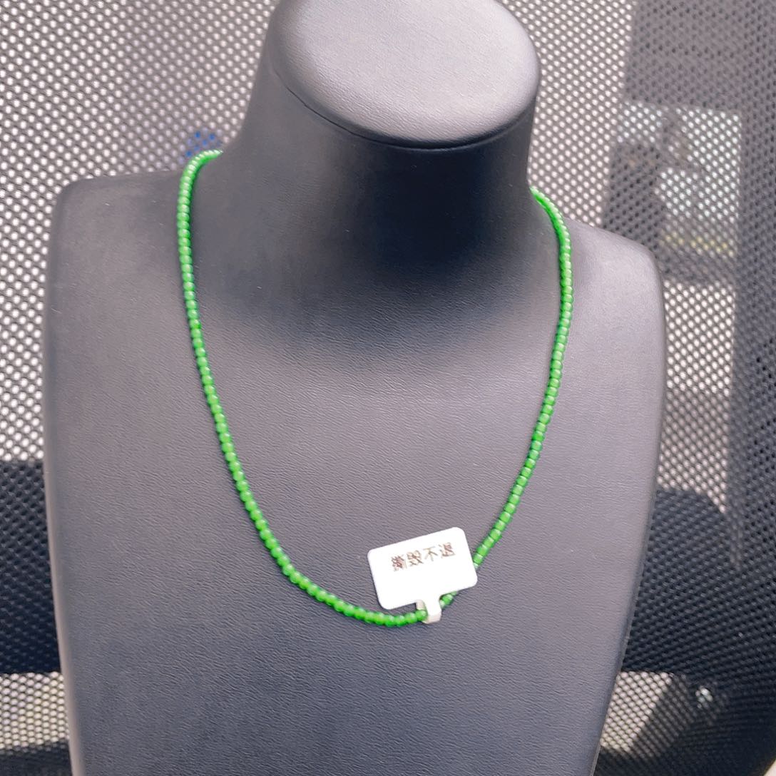 翡翠未镶嵌项链卡3锁骨链