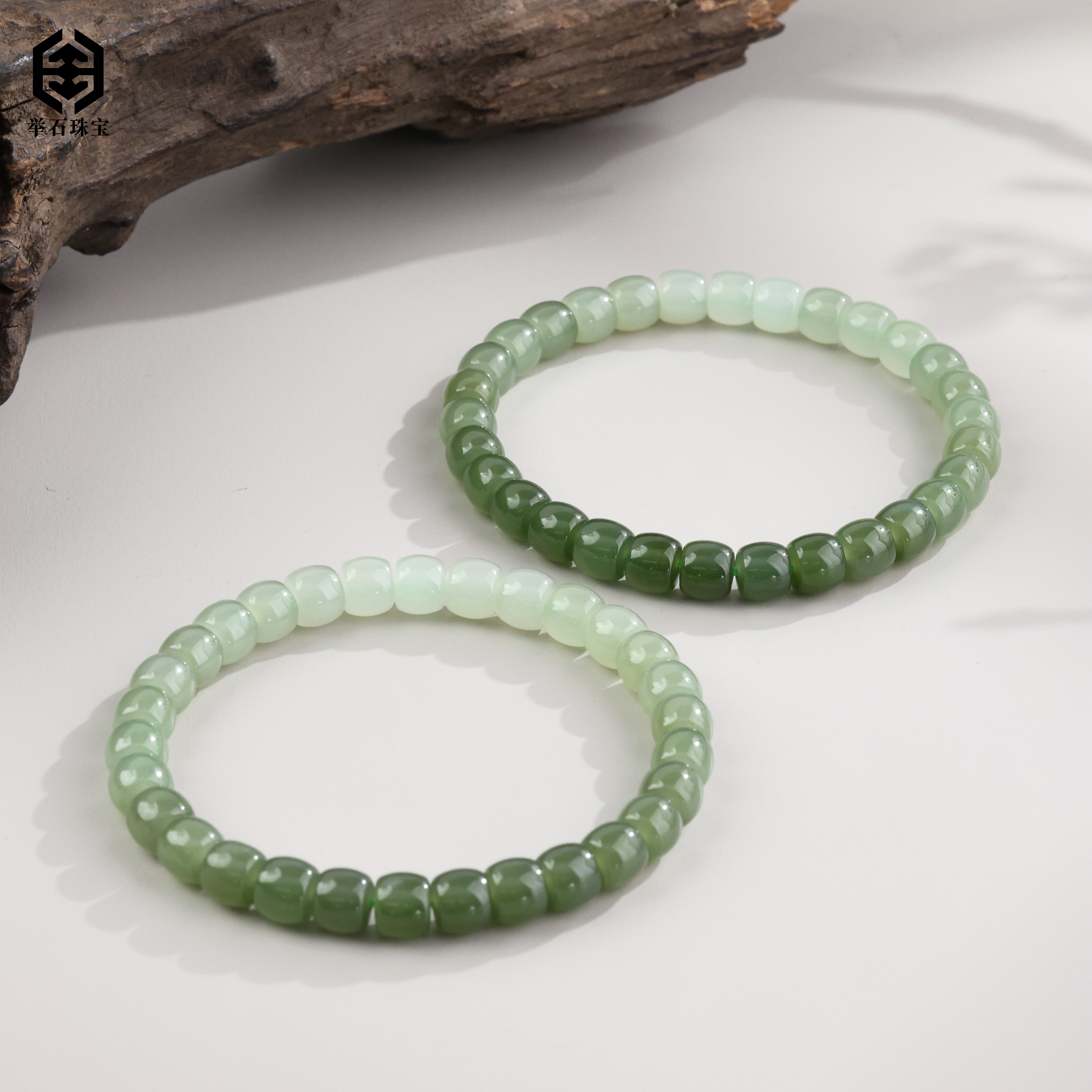 【举石珠宝】T1224-231-3和田玉手串（一件/多样性发/约6mm+）S