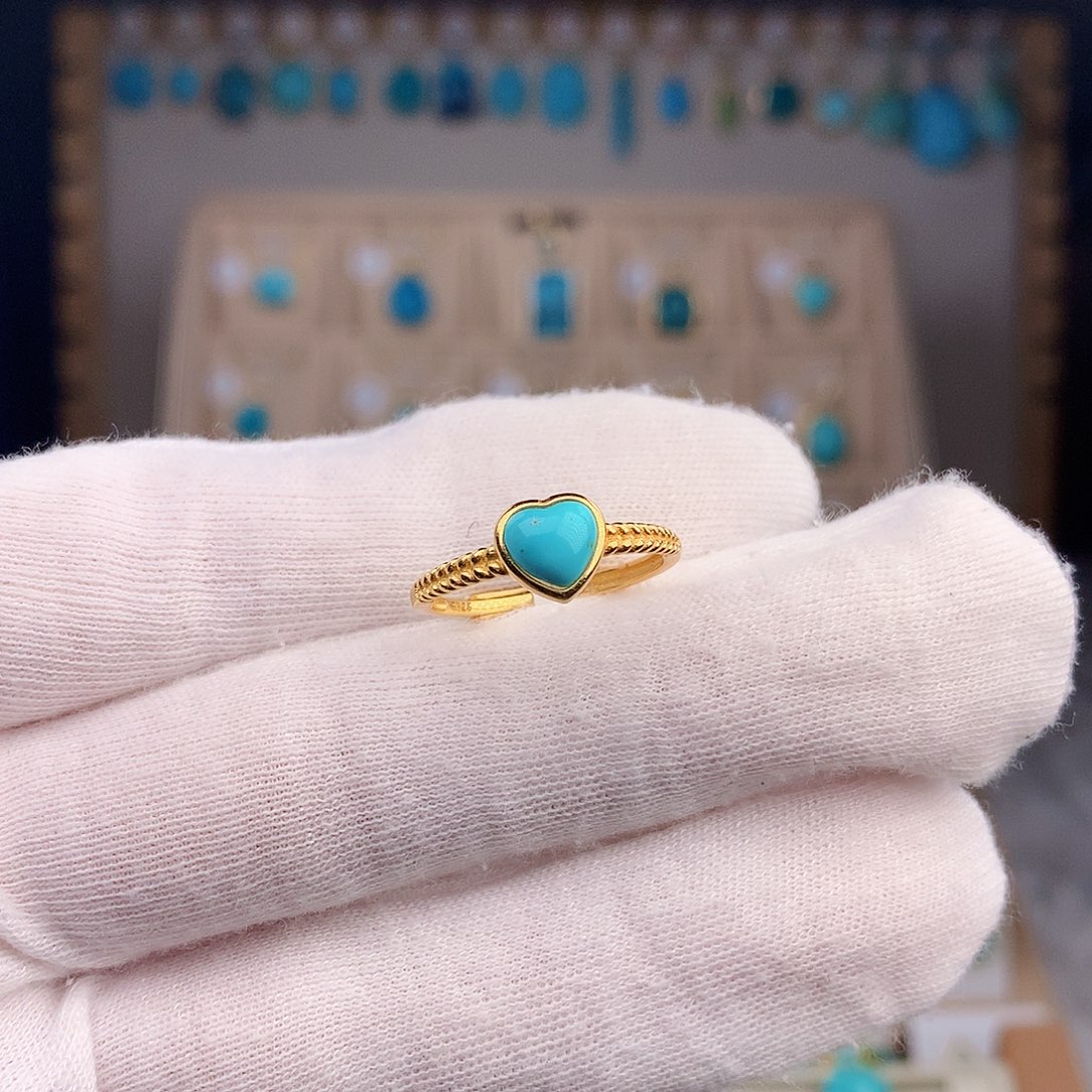 绿松石戒指银S925镶嵌?****?